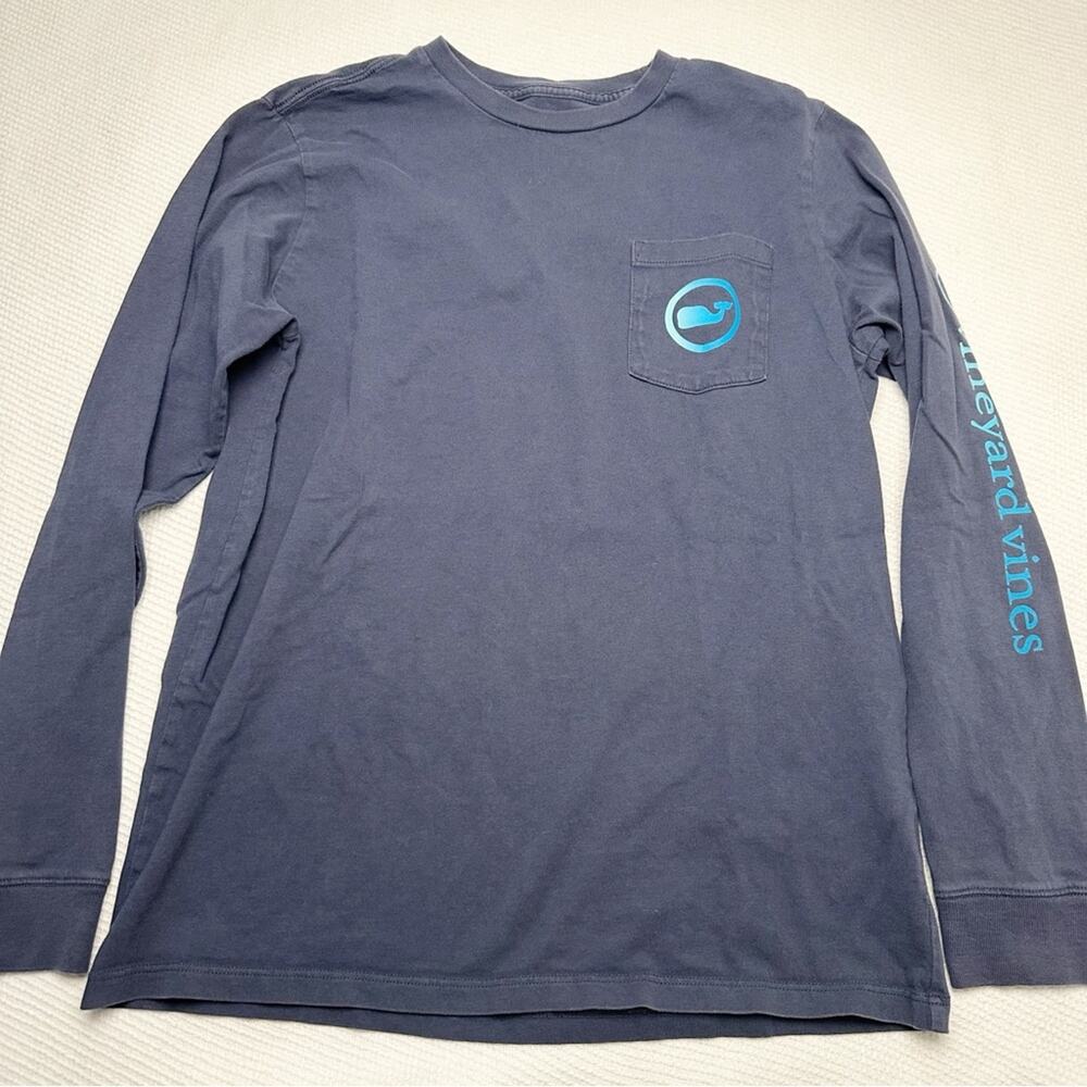 Vineyard Vines Kids Dark Blue Long Sleeve Tee